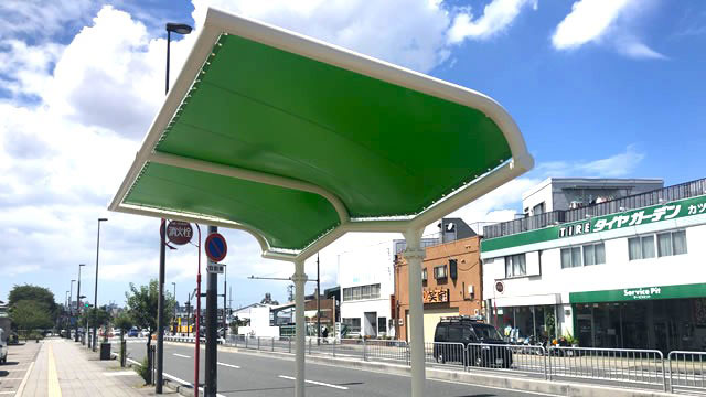 バス停上屋テント